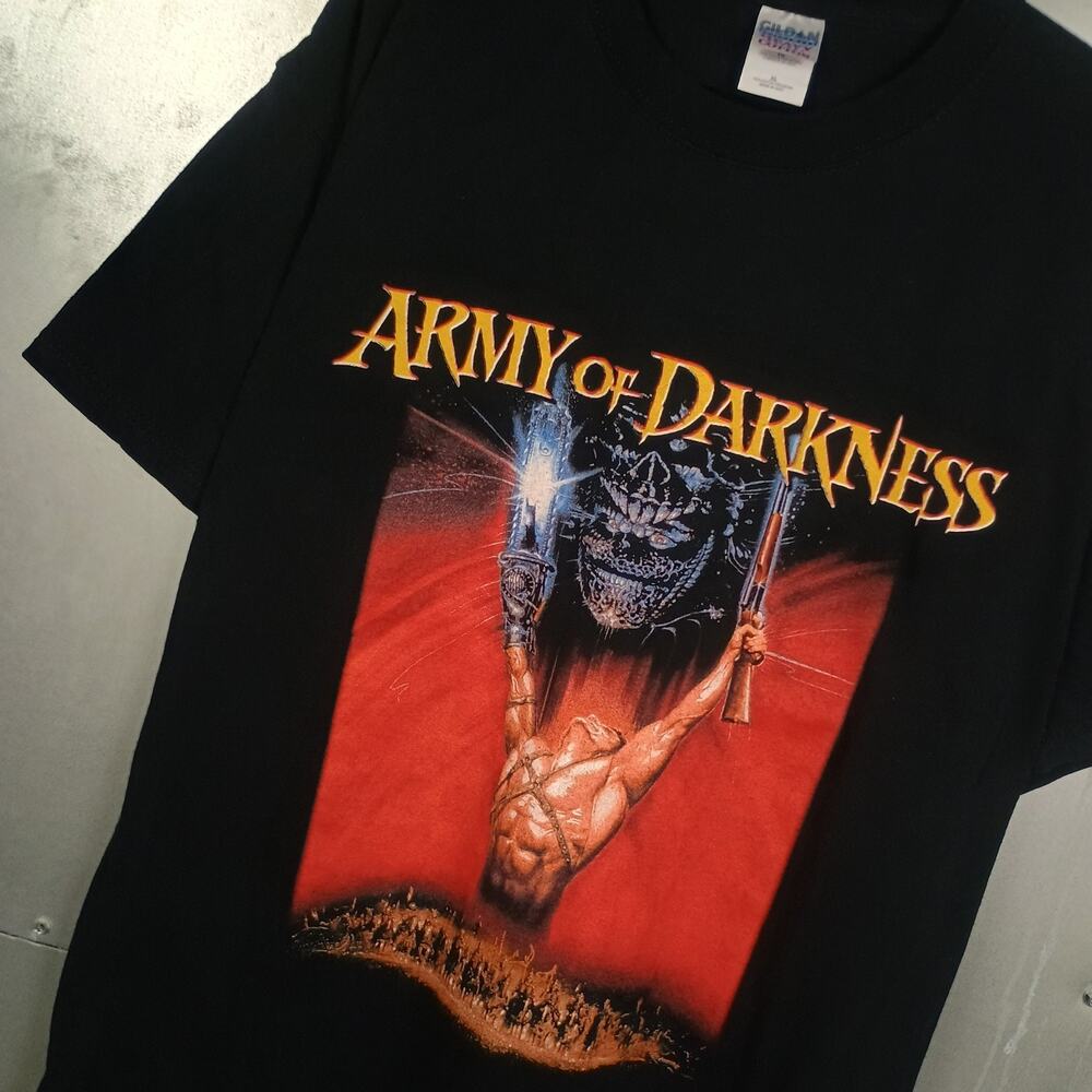 Evil Dead Army of Darkness Vintage Y2K Horror Movie Shirt XL Double Sided Grunge